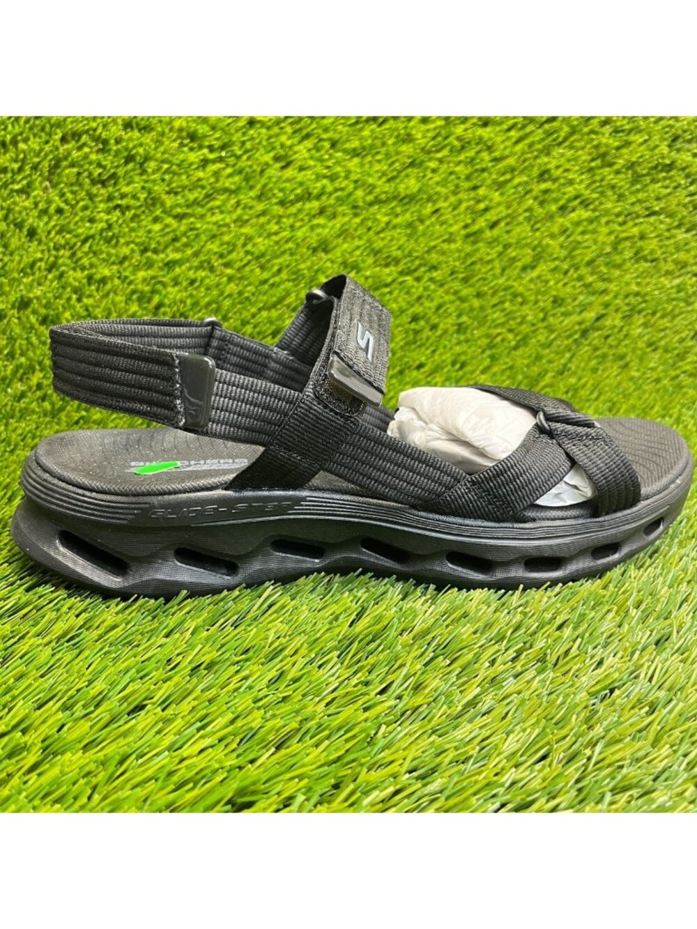 Skechers On The Go Glide Step 2.0 Womens Size 11 Black Outdoor Strappy Sandals